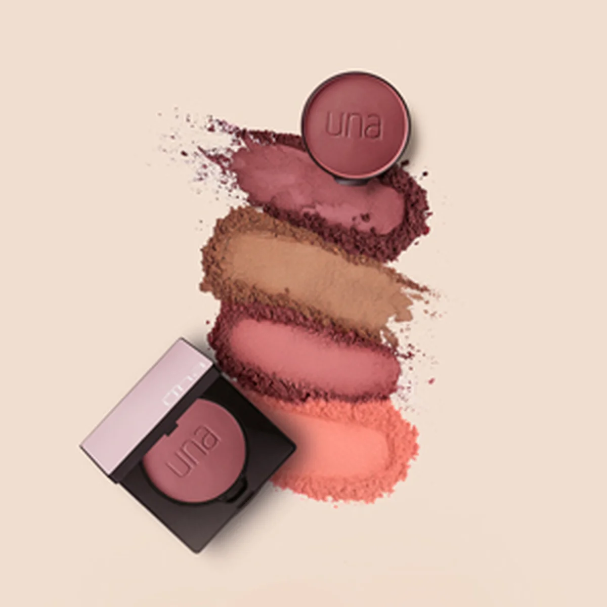 Blush compacto Natura UNA em diferentes tons